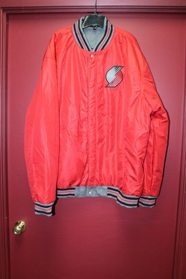New NBA Portland Trail Blazers Reversible real Wool jacket men' M ONLY 1