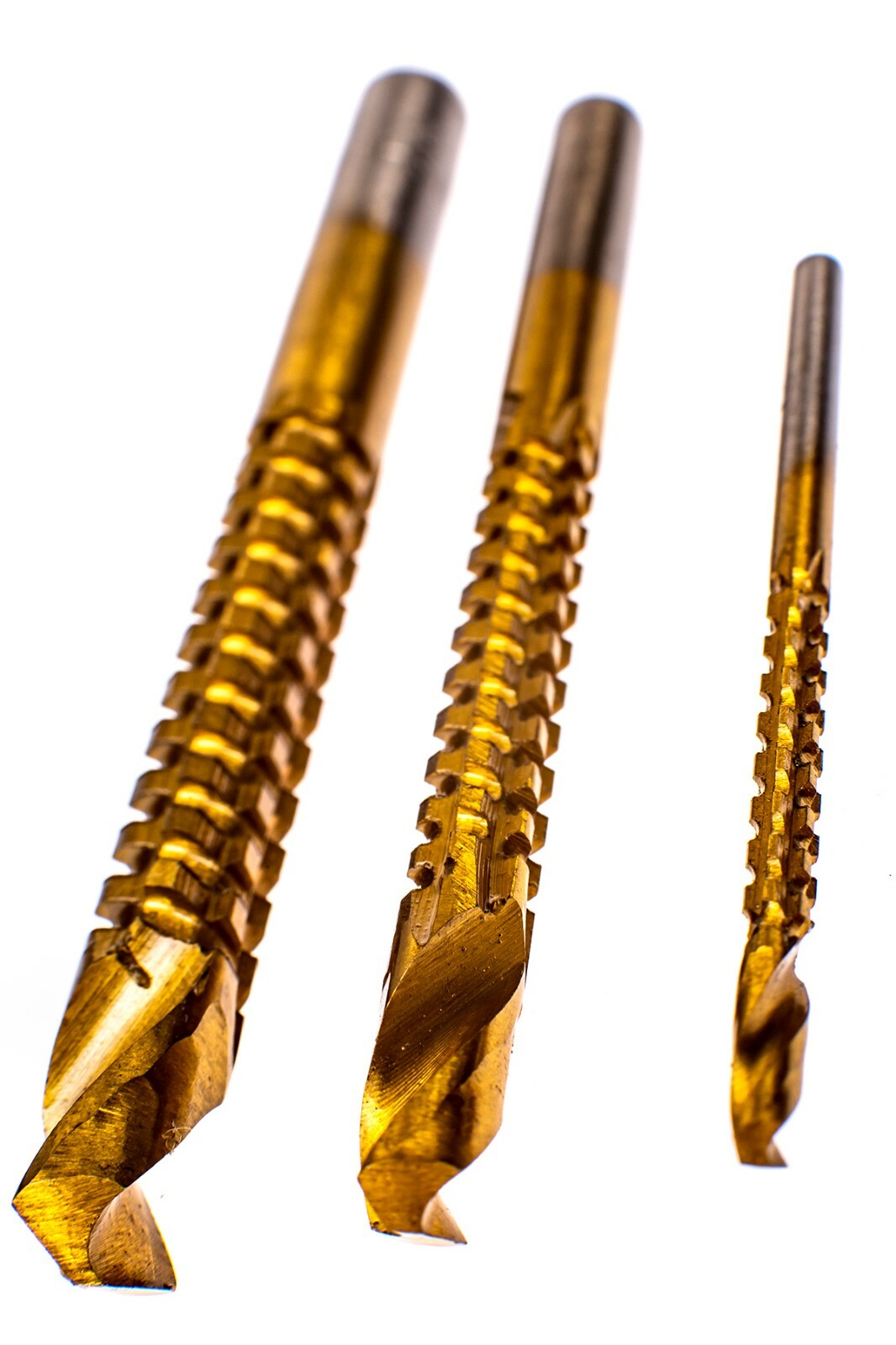 6pc Step Spiral Groove Conical Cone And Milling Drill Bit Set 430mm