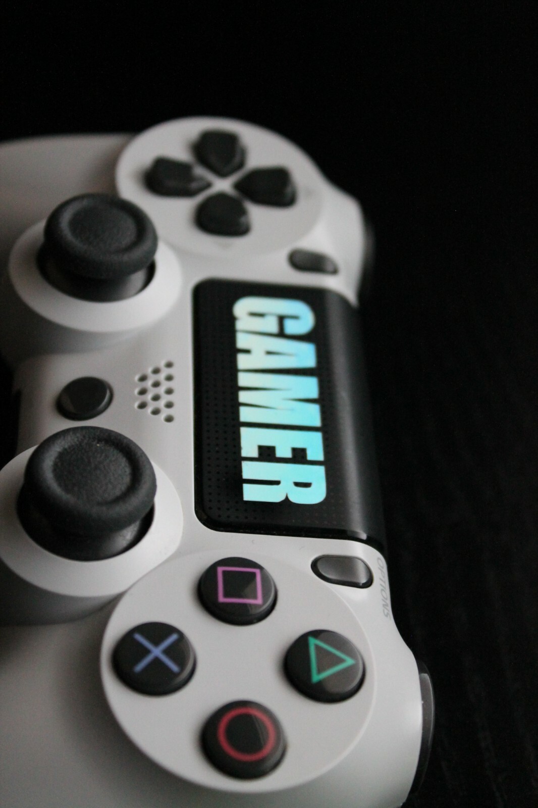 2x GAMER Sticker PS4 Controller PREMIUM Oilslick Aufkleber Folie Touchpad Zocker