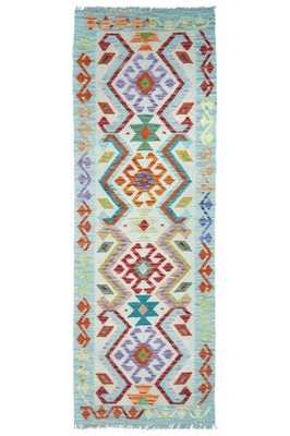 NavaRugs Kelim Teppich 212x70cm Afghan Handgewebt Läufer Wolle Kilim Rug Runner