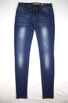 Buckle BKE Stella Skinny Jeans Low Rise Distressed Dark Wash Women 25R (25x31.5)