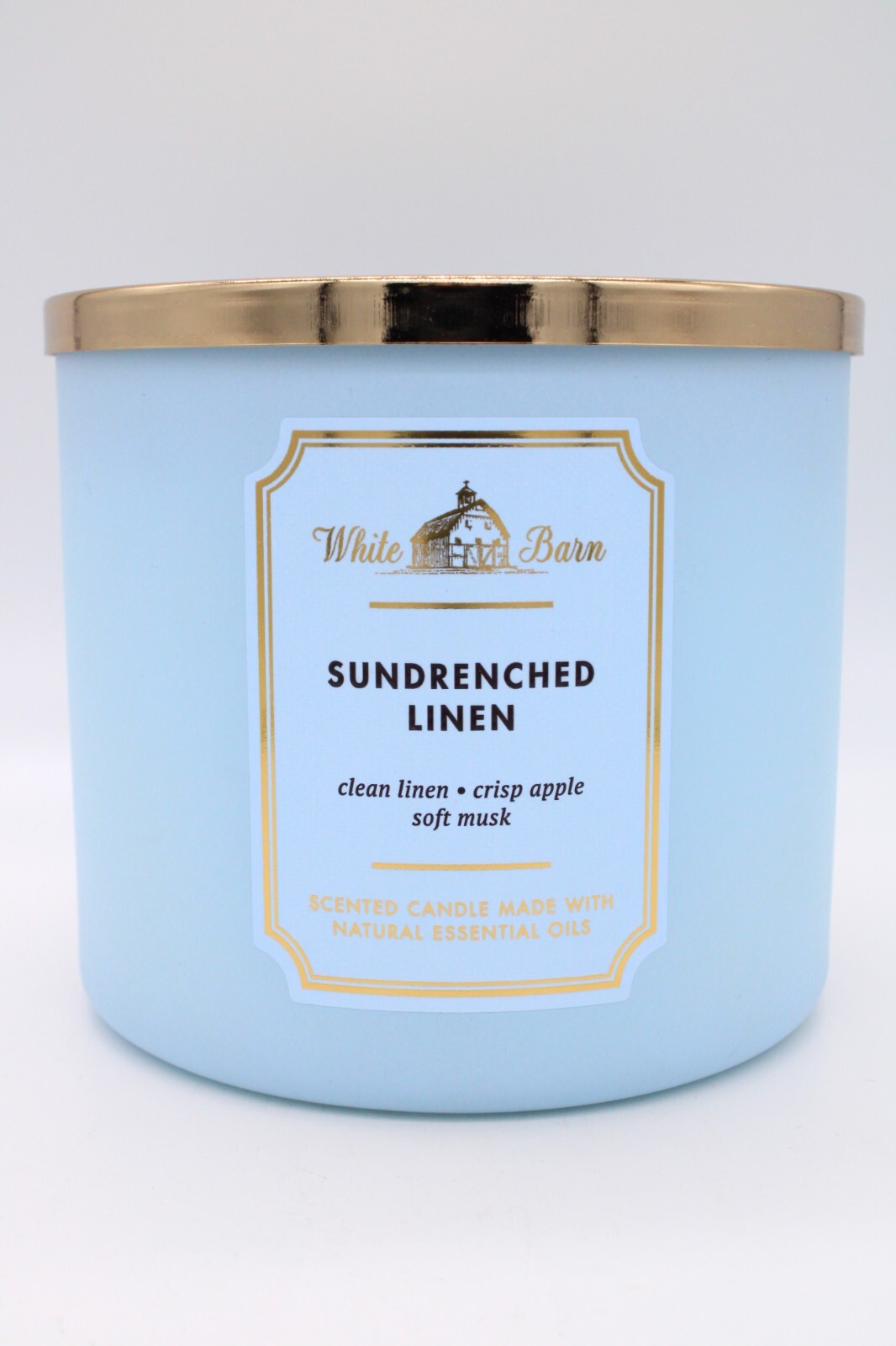 Bath and Body Works SUN-DRENCHED LINEN 3-Wick Candle 14.5 oz