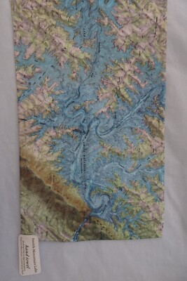 NWT MAPisART Hand Towel Map SMITH MOUNTAIN LAKE Virginia 24x14.5 Soft