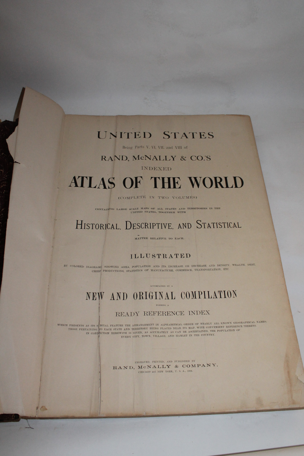 1894  Rand, McNally & Co. index atlas of the world