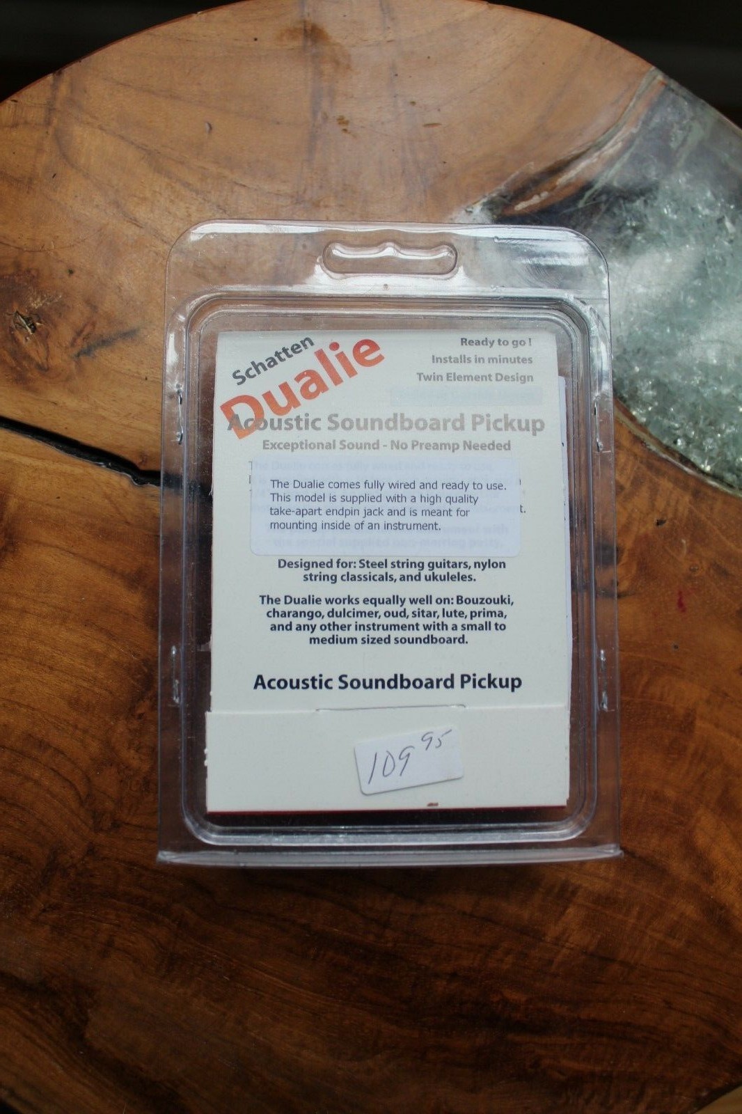 schatten dualie pickup NOS banjo mandolin ukulele classical acoustic guitar