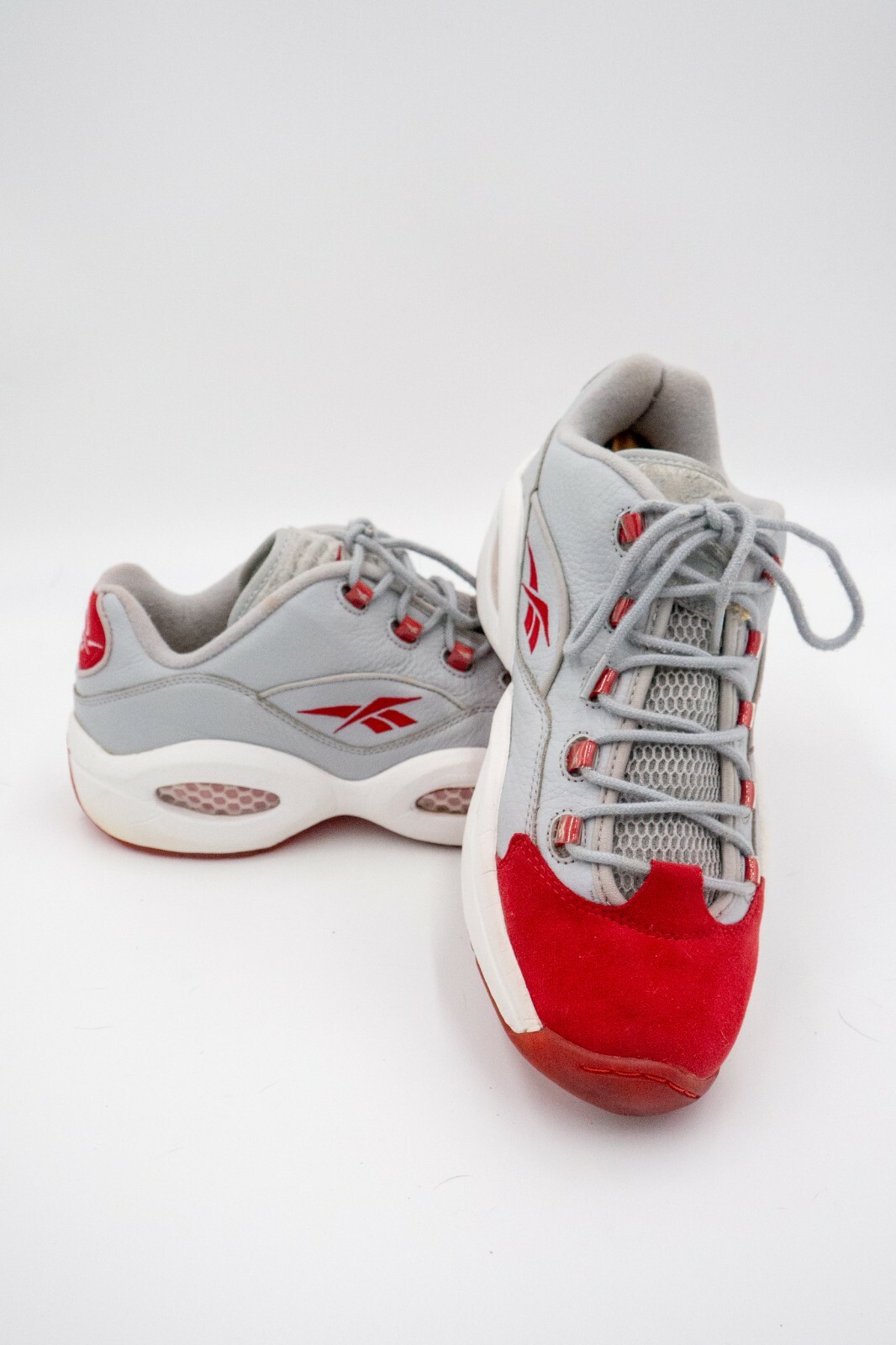 Reebok Question Low Red Toe Grey 