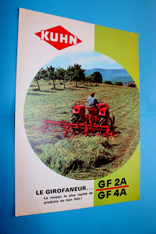 Prospectus  Kuhn Girofaneur  Gf2a 4a Tracteur Tractor Traktor Prospekt Brochure
