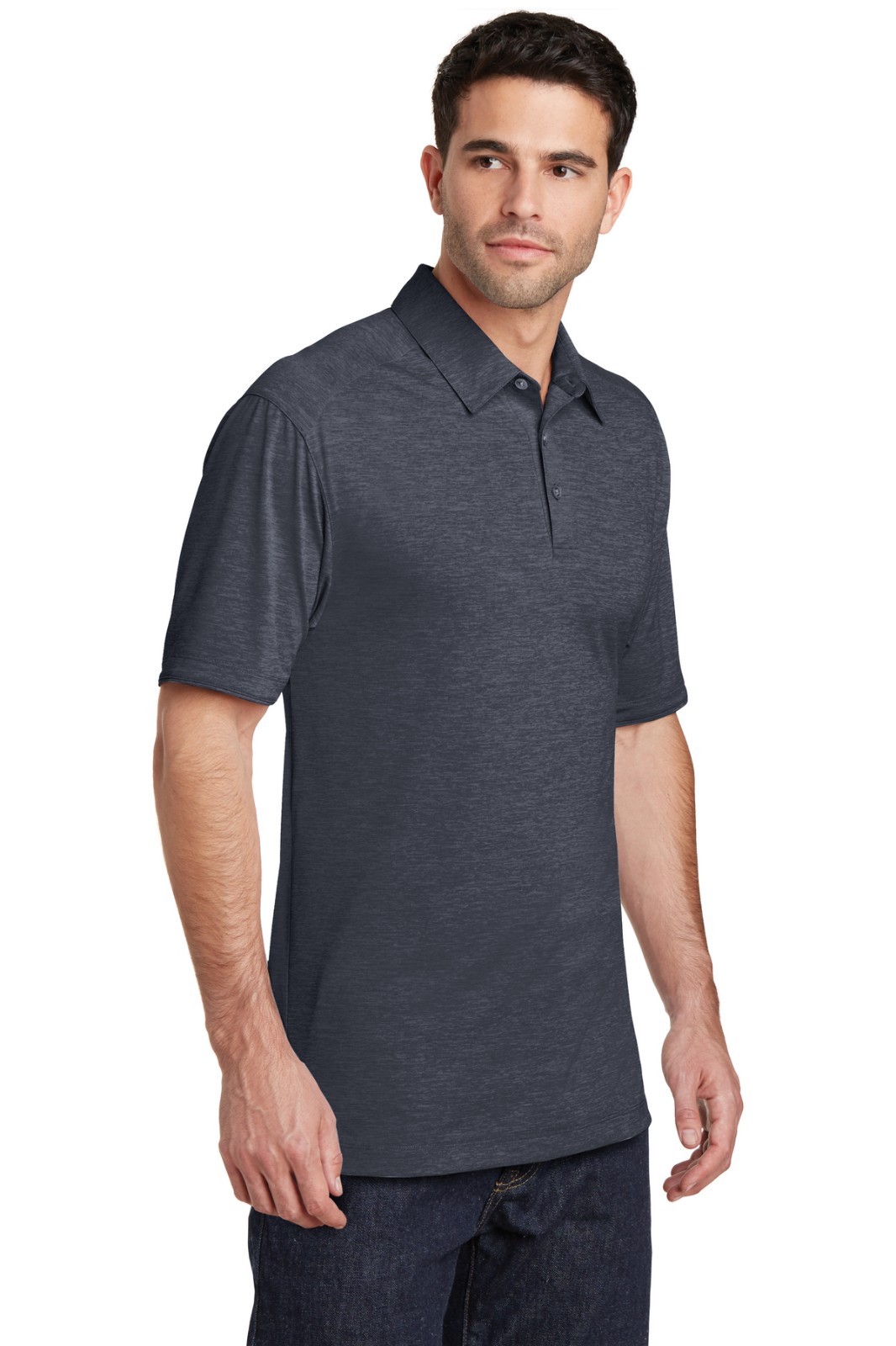 port authority ladies digi heather performance polo