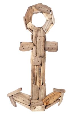 Wanddeko Objekt Anker Treibholzoptik H. 40cm naturfarben aus Holz Gilde