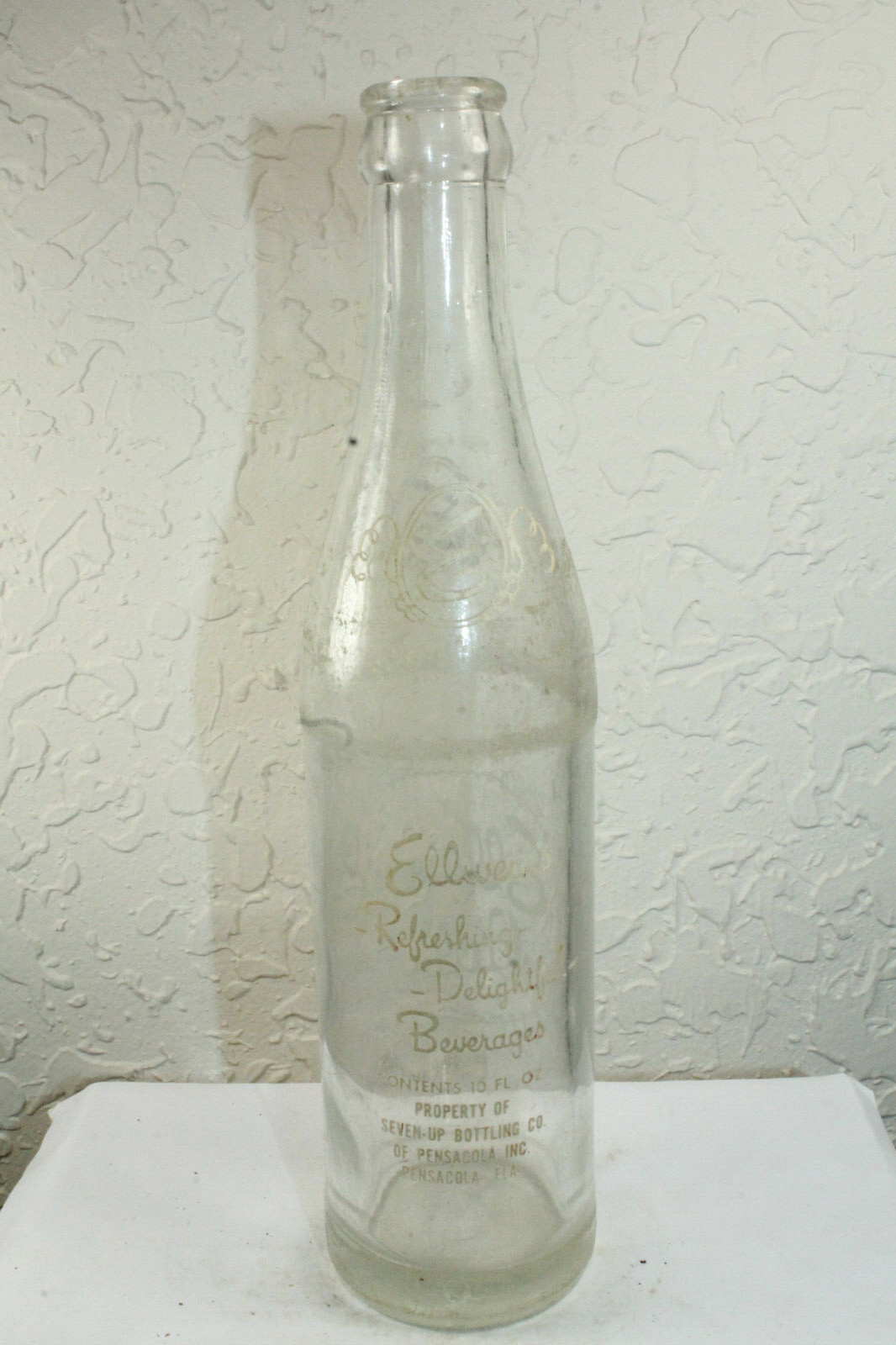 Pensacola Fla Ellweins Quality Beverages 10 oz ACL Seven Up Soda Bottle