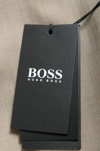 Pre-owned Hugo Boss Men's "johnstons5/lenon1" Regular Fit 100% Wool Two Button Suit In Beige