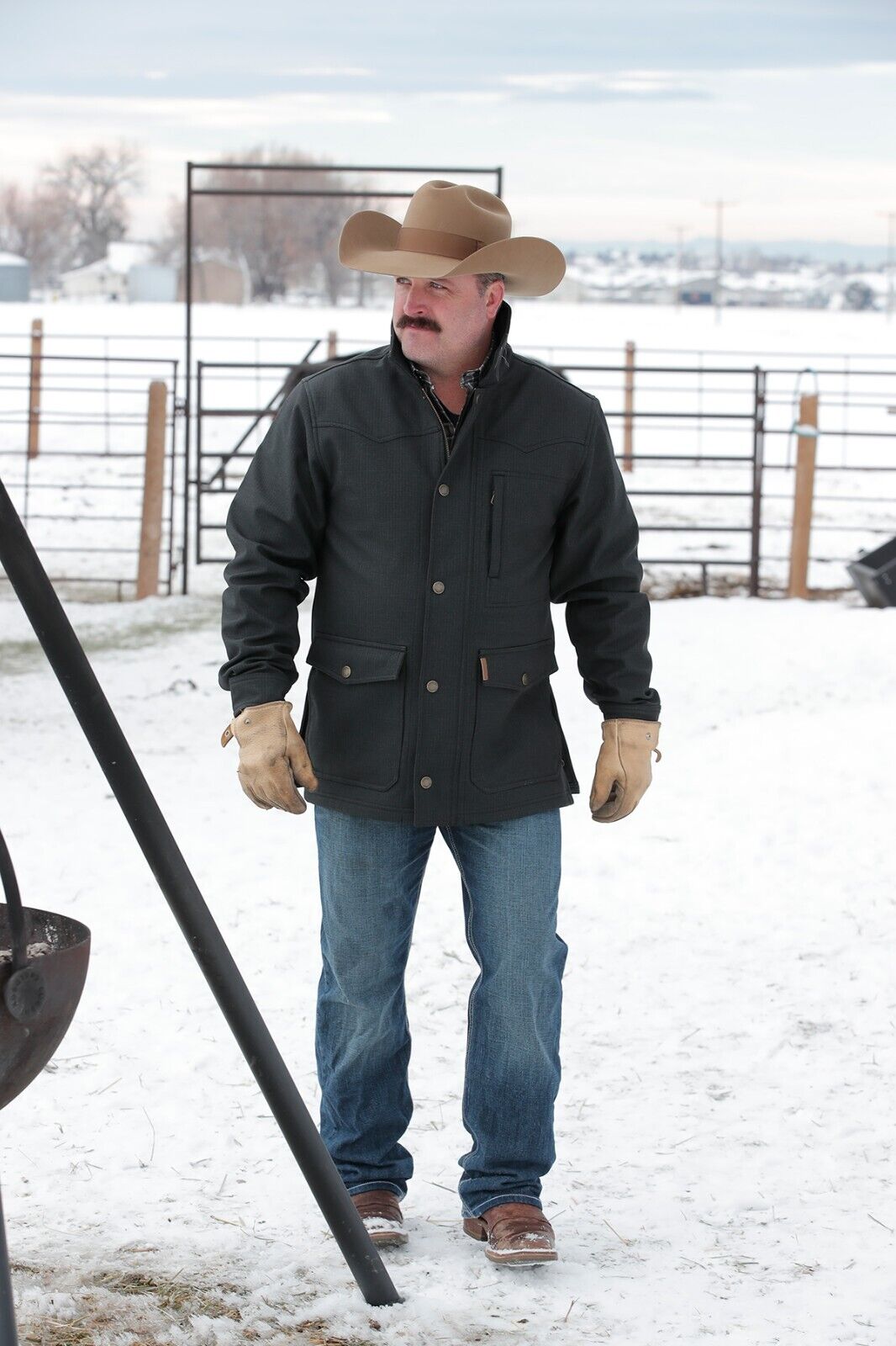 Cinch Mens Charcoal Storm Shield Coat MWJ1594001 Cinch Mens Charcoal Storm Shield Coat MWJ1594001