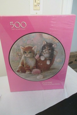 New/Sealed Bits&Pieces Round 500 Piece Puzzle ''Playtime'' No. 01-0115 Made in USA