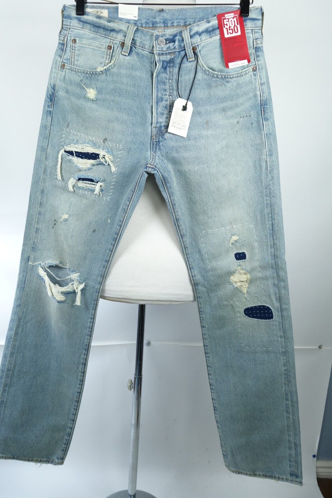 Levis 501 150 Anniversary Redline Selvedge Jean Distressed Levis 501 150 Anniversary Redline Selvedge Jean Distressed