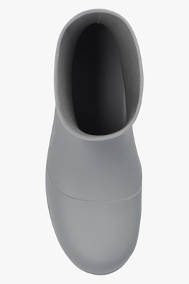 Pre-owned Bottega Veneta 'puddle' Rain Boots In Silver