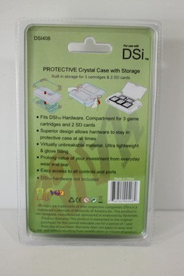 DSI Protective Clear case by HVG2  DSI408, with  gamer sleeves - Bundle!!