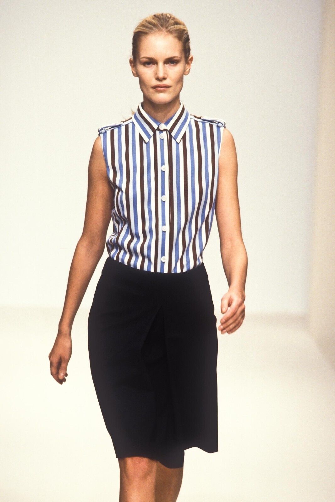 Prada Vintage Archive Runway Spring 1996 Sleeveless Stripe Prada Vintage Archive Runway Spring 1996 Sleeveless Stripe