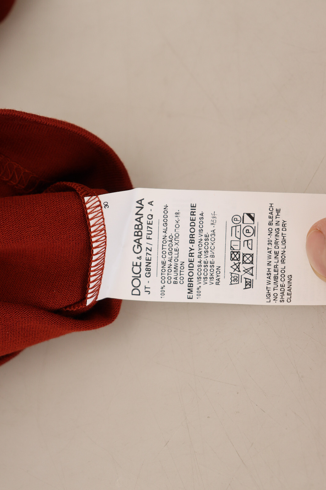 Pre-owned Dolce & Gabbana Sweater Maroon Cotton Turtle Neck Zip It46 / Us36 / S Rrp $600 In Red