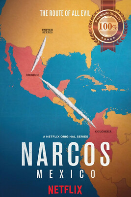 NARCOS MEXICO MAP 2020 SEASON 2 SERIES TV SHOW ORIGINAL PRINT PREMIUM POSTER
