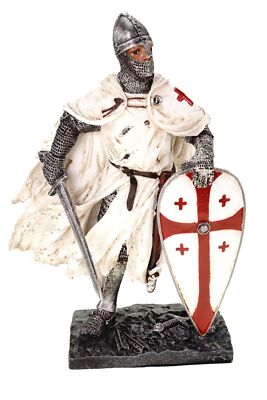Dekofigur Templer mit Schwert und Schild 20cm Ritter Deko Skulptur