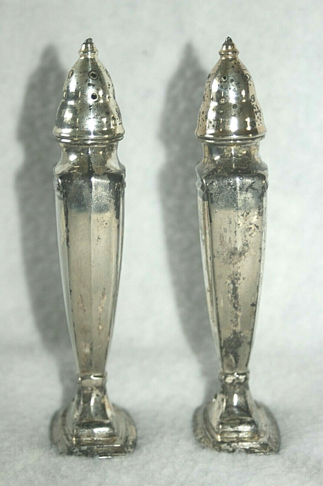 VINTAGE Salt and Pepper Shakers Silver Plated Set SP Co LA FRANCE REG