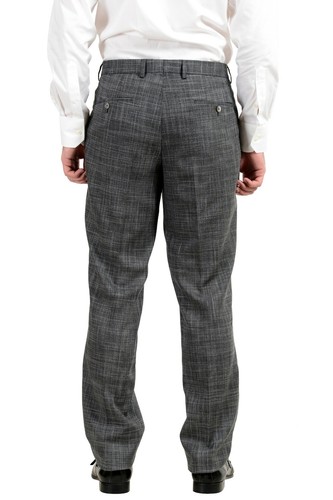 Pre-owned Hugo Boss "hutson4/gander1" Wool Multi-color Checkered Men's Suit Sz 42l 44r In Multicolor