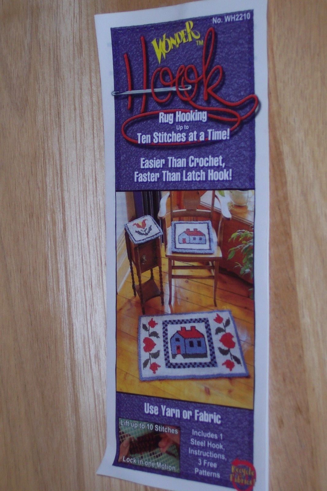 RUG HOOKING TOOL & INSTRUCTIONS