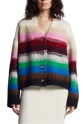 Pre-owned Eleven Six Aliana Cardigan In Multi Color - Size Xs/s In Red
