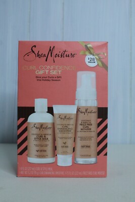 Shea Moisture Coconut & Hibiscus Curl Confidence Defining Trio Gift Set, NIB