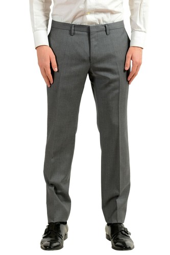 Pre-owned Hugo Boss "inwood2/winfield2" Men's 100% Wool Gray Two Button Suit