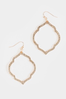 Francescas Gold Medallion Teardrop Earrings Never Worn