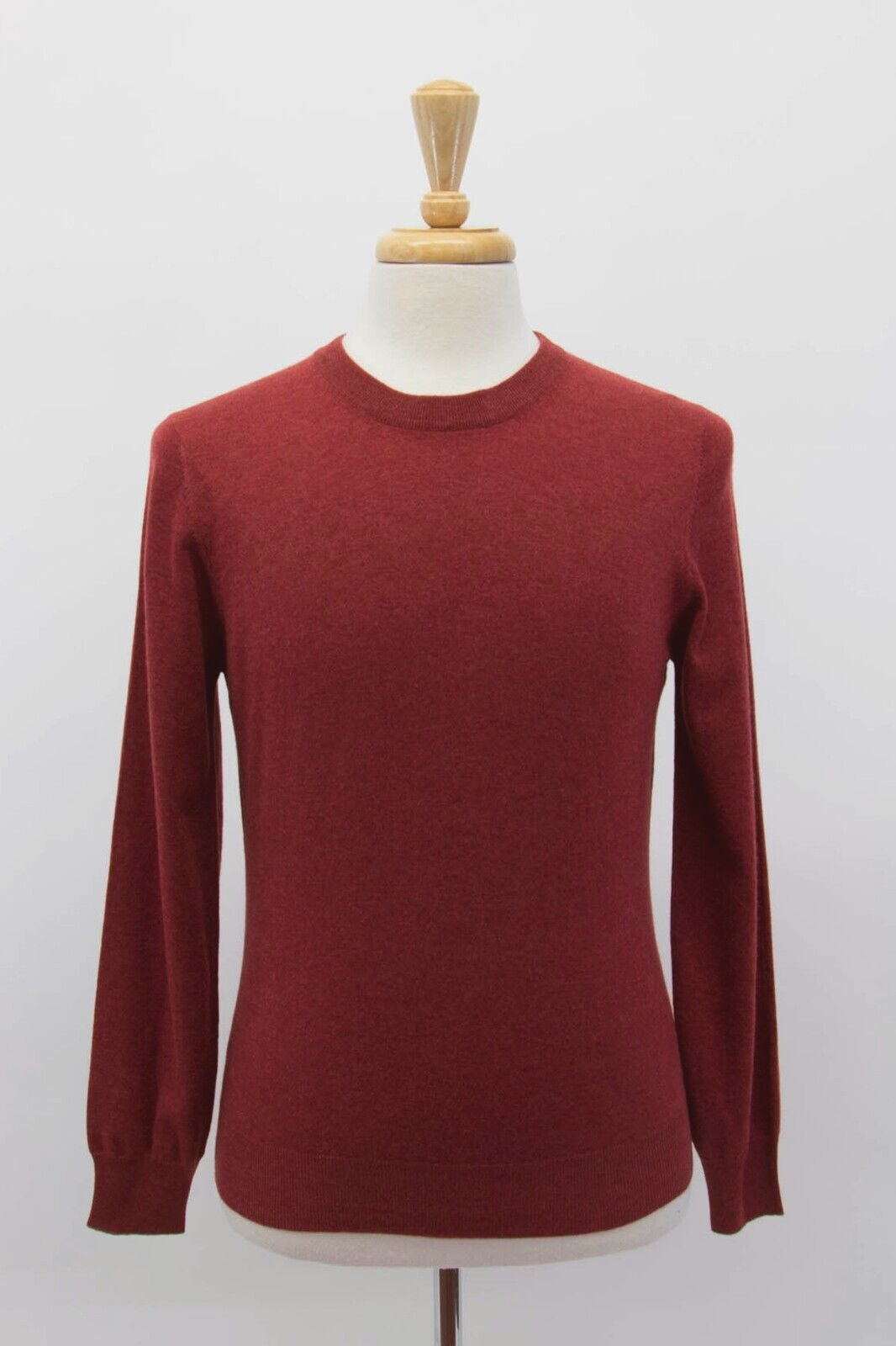 Pre-owned Brunello Cucinelli $1295  Men's 100% Cashmere Crewneck Sweater 46/ 36us A242 In Red