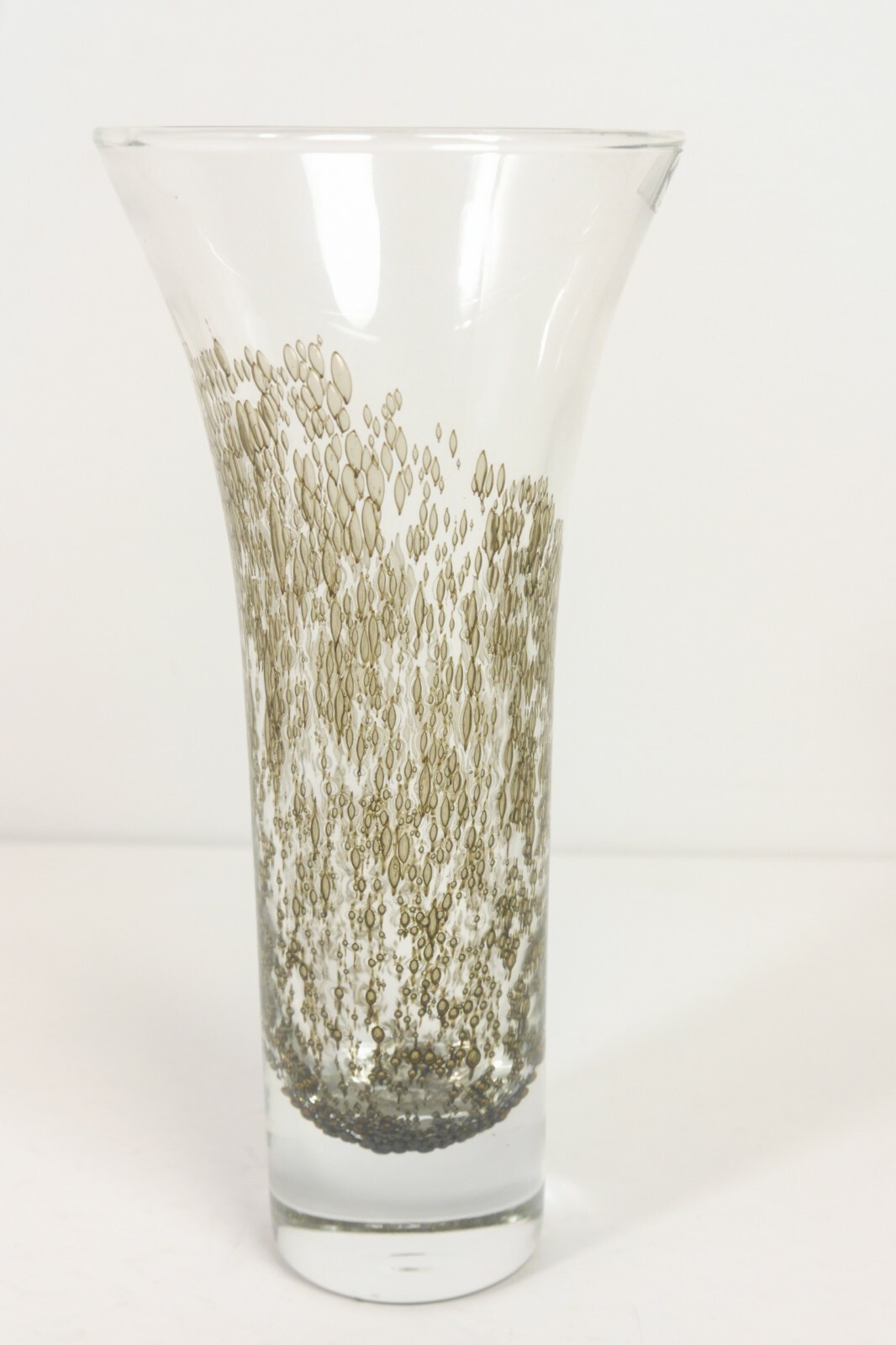 Björn Weckström Kanerva Heather MCM Fluted Art Glass Vase Nuutajärvi Finland LNC