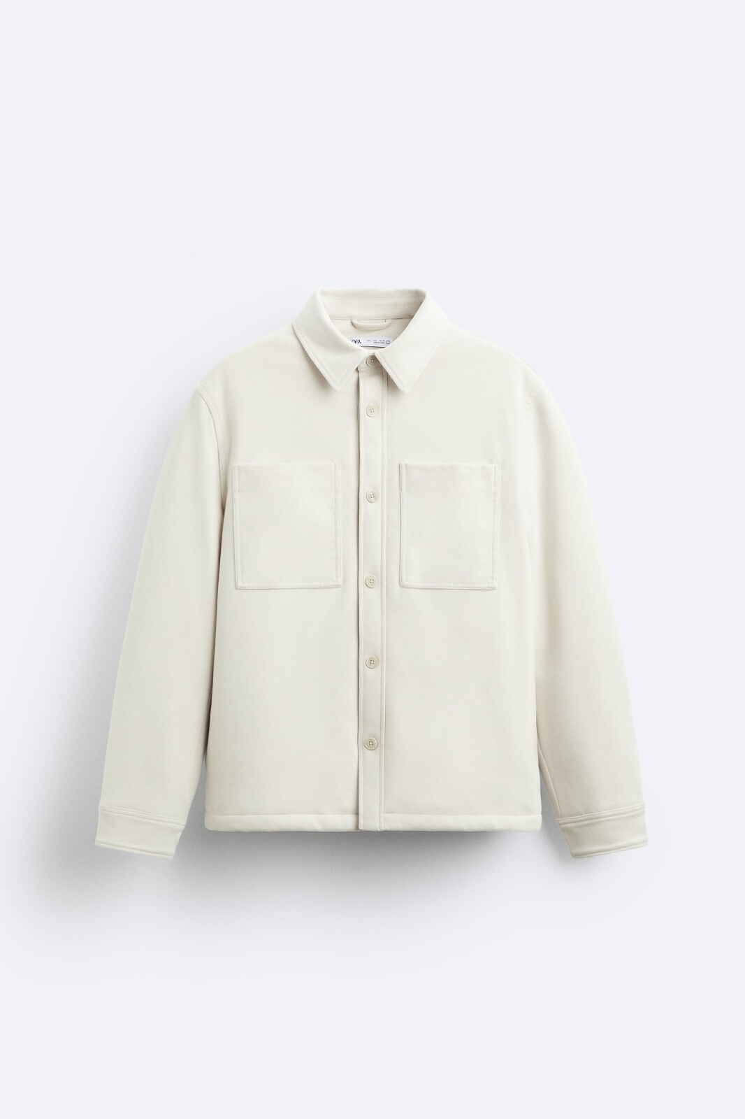 New Zara Soft Pocket Padded Overshirt S 4432/471 Beige