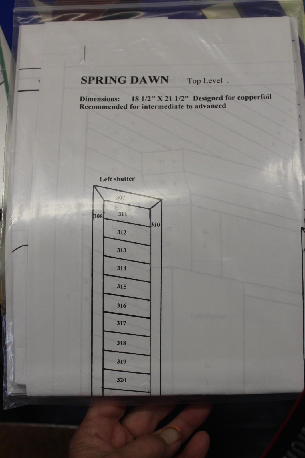 Spring Dawn Stained Glass Pattern by Barry Masser