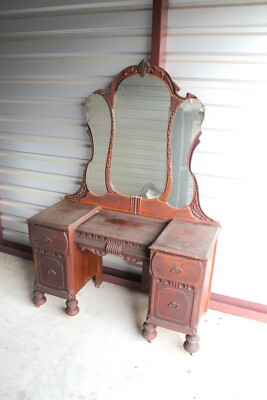 antique vanity with mirror