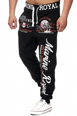Herren Jogginghose | Sportliche Freizeithose | Ausgefallenes Design Marine Royal