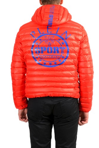 PLEIN SPORT PLEIN SPORT HERREN ROT MIT KAPUZE LOGO AUFDRUCK REISSVERSCHLUSS PARKAJACKE