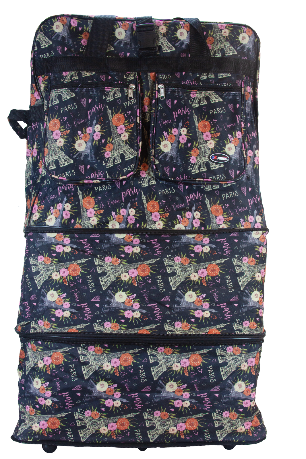 30"/36"/40" Expandable Rolling Duffel Bag Wheeled Spinner Suitcase Luggage     