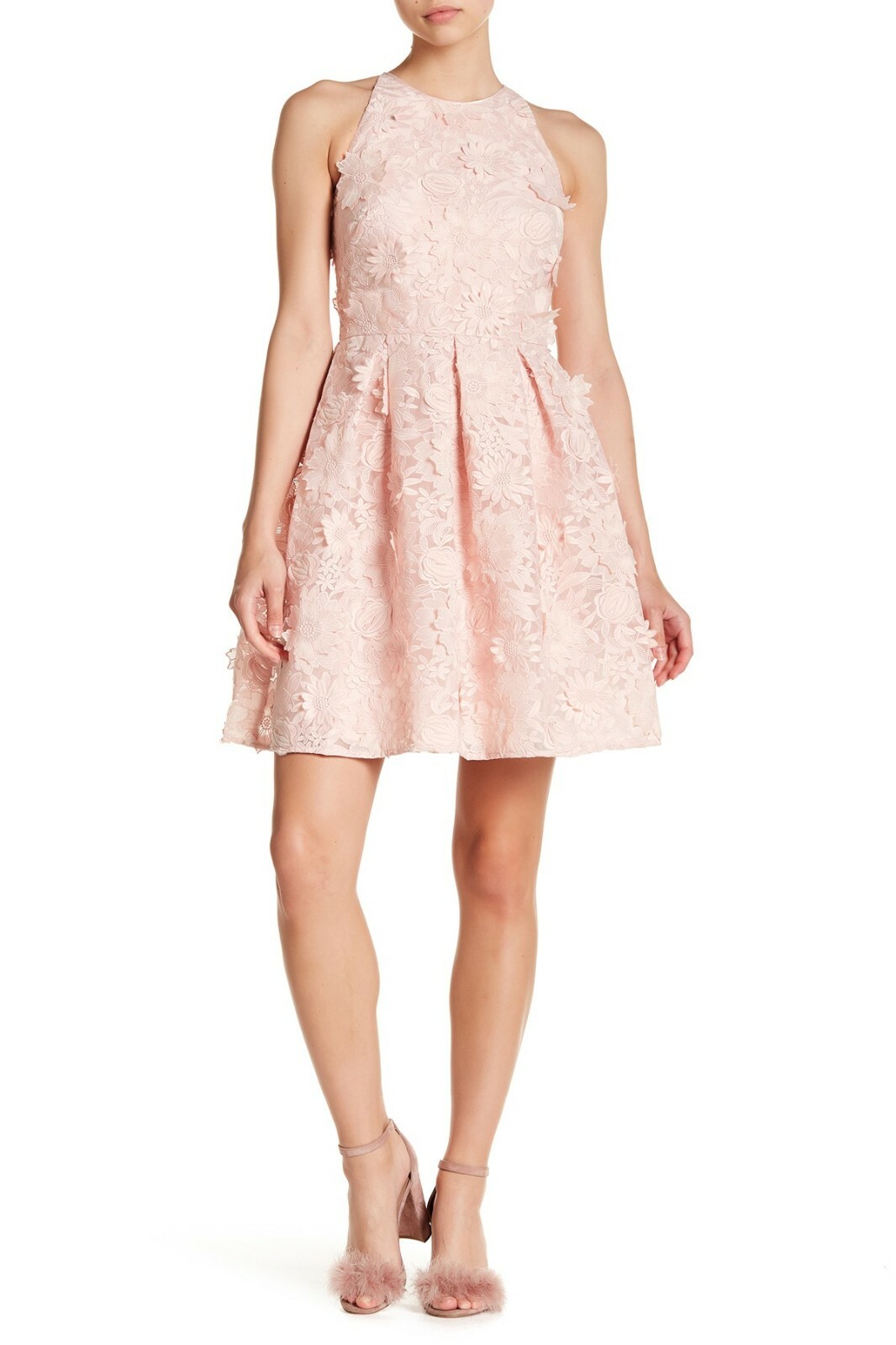 

НОВИНКА TED BAKER Pink SWEETEE 3D Аппликация с цветочной вышивкой и кружевной расклешенной юбкой 4 10/12, Розовый, SWEETEE