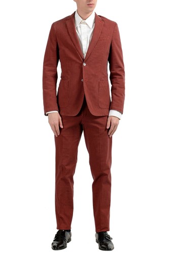 Pre-owned Hugo Boss "hanry-d" Men's Slim Stretch Two Button Suit Us 38r It 48r In Multicolor