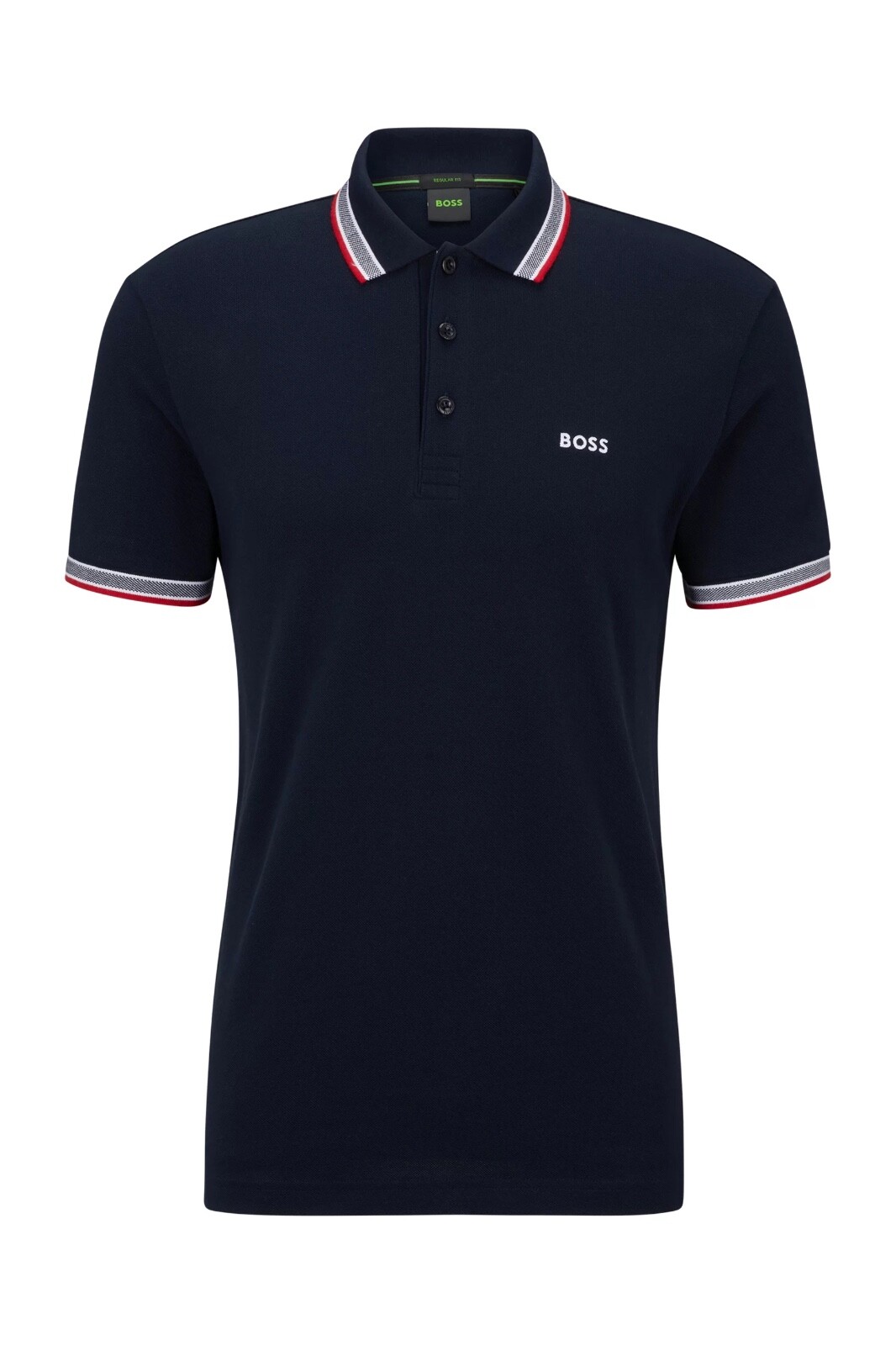 

Мужская рубашка поло HUGO BOSS Paddy Regular Fit темно-синего цвета 50505600 400, Синий, HUGO BOSS Paddy