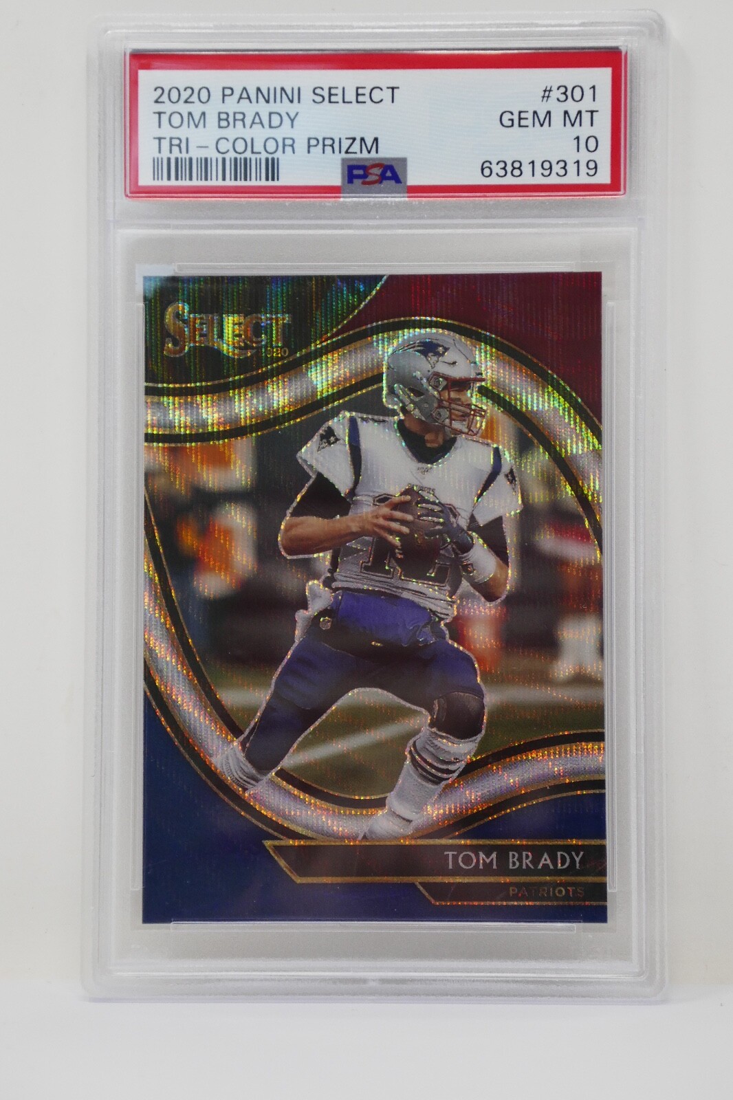 2020 Panini Select #301 Tom Brady Tri Color Prizm/75
