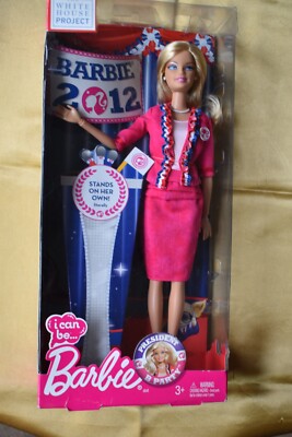 2011 MATTEL--THE WHITE HOUSE PROJECT--I CAN BE...BARBIE FOR PRESIDENT  2012 NRFB