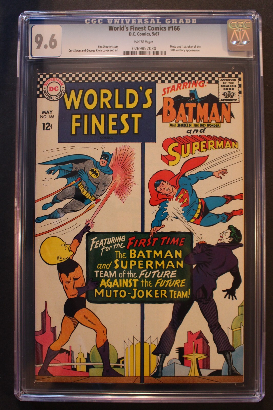 WORLD'S FINEST COMICS #166 1st future BATMAN Superman vs