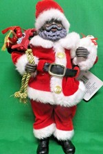 Download Santa Claus Afro-American 11" Tall Black Santa Christmas ...