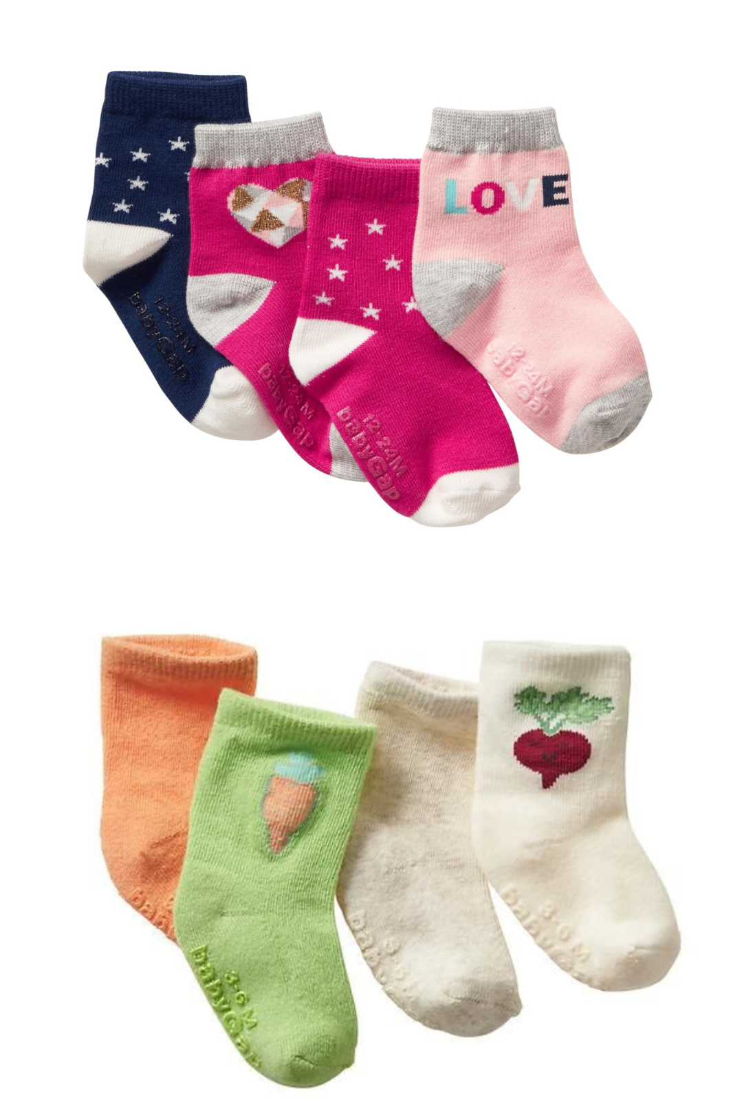 Girl Baby Toddler 4 Pairs 1 Pack 0-3, 3-6, 6-12 Months 2-3 Years