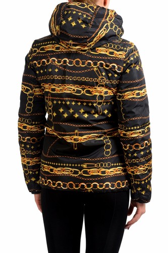 Pre-owned Versace Versus Reversible Goose Down Women's Parka Jacket Sz Xs S M L Xl 2xl In Black/multi-color