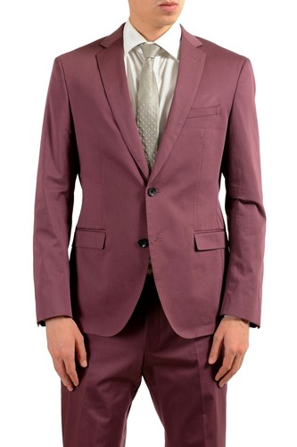 Pre-owned Hugo Boss "reyno3/wave1" Men's Purple Two Button Suit