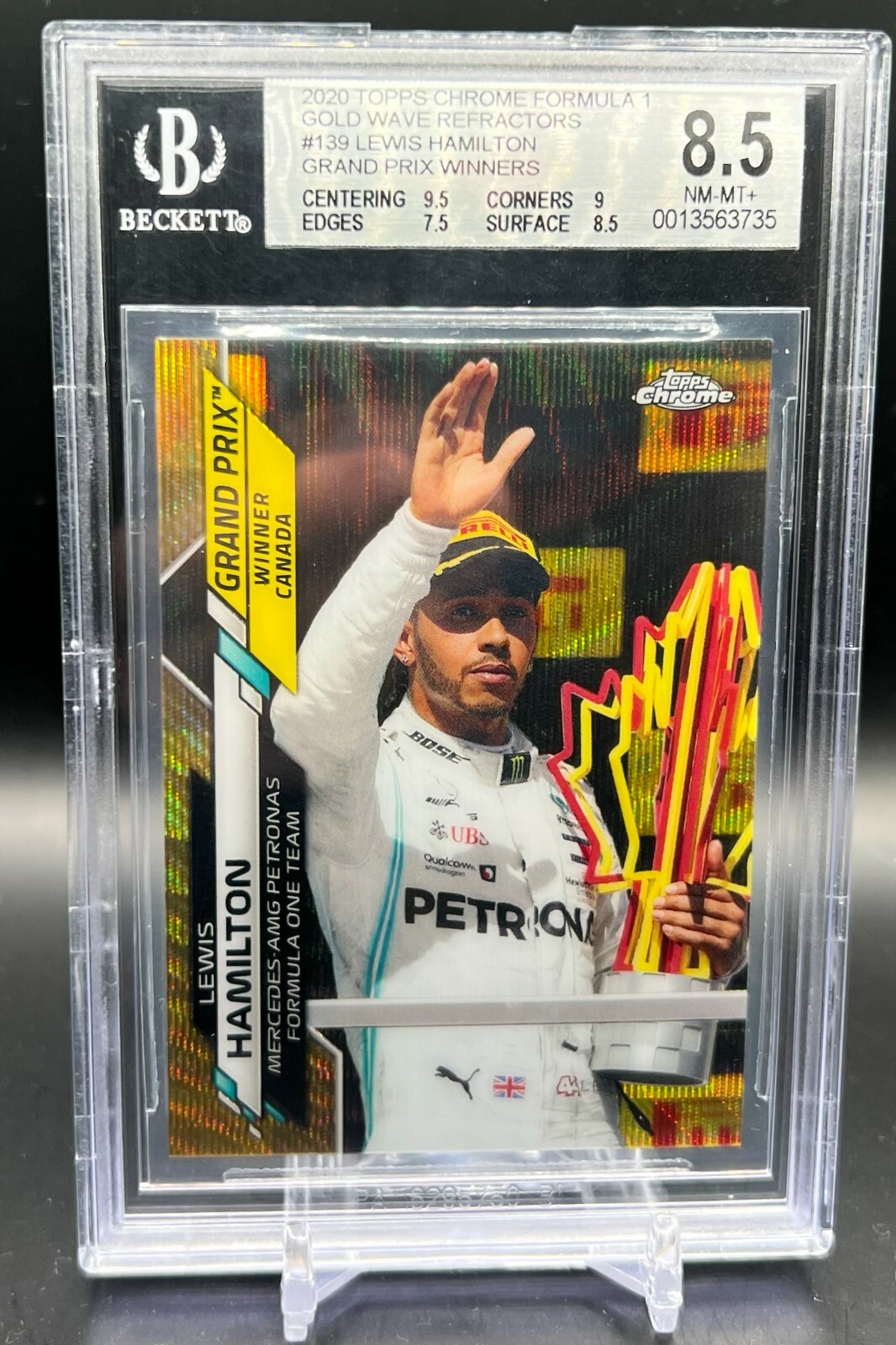 BGS 8.5 Lewis Hamilton 2020 Topps Chrome F1 Grand Prix